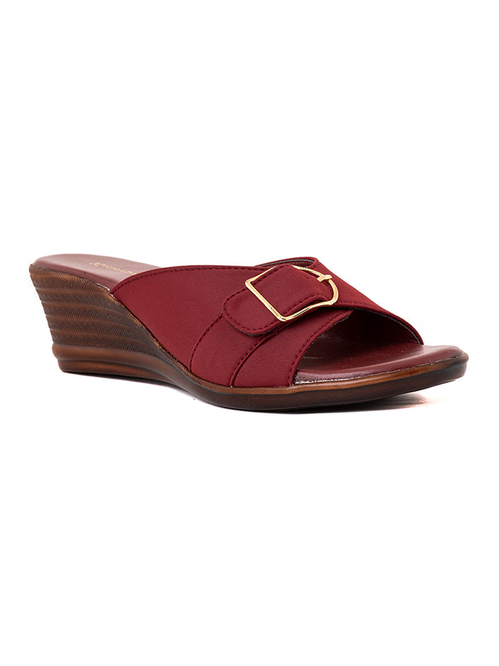 Khadim Wedge Heel Mule Slip On Sandal for Women