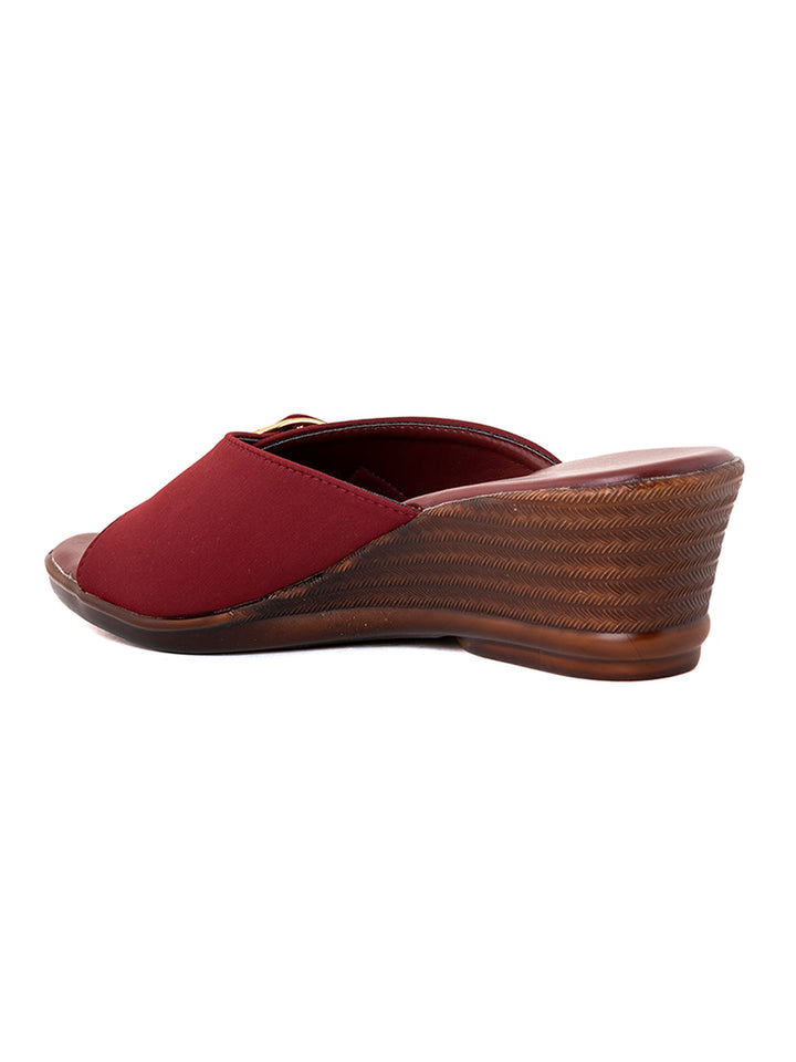 Khadim Wedge Heel Mule Slip On Sandal for Women