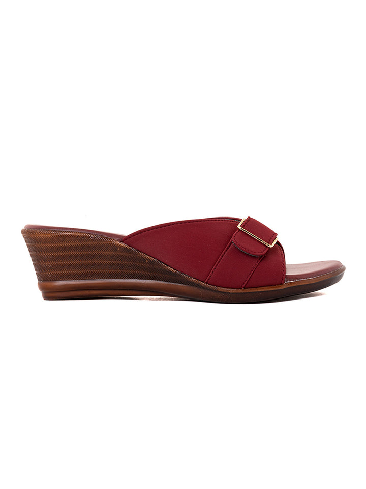 Khadim Wedge Heel Mule Slip On Sandal for Women