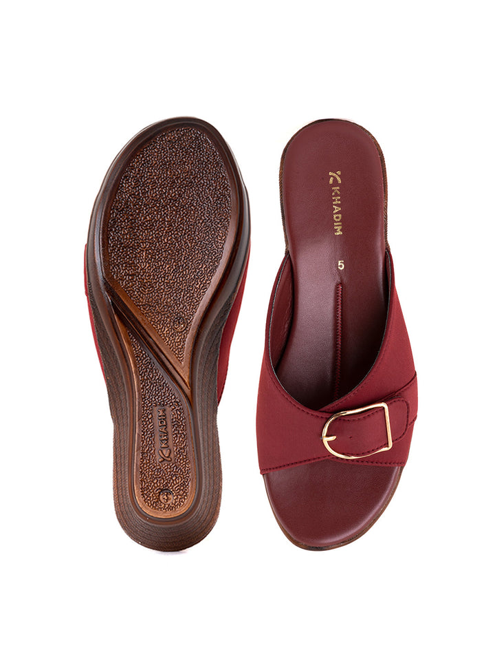 Khadim Wedge Heel Mule Slip On Sandal for Women