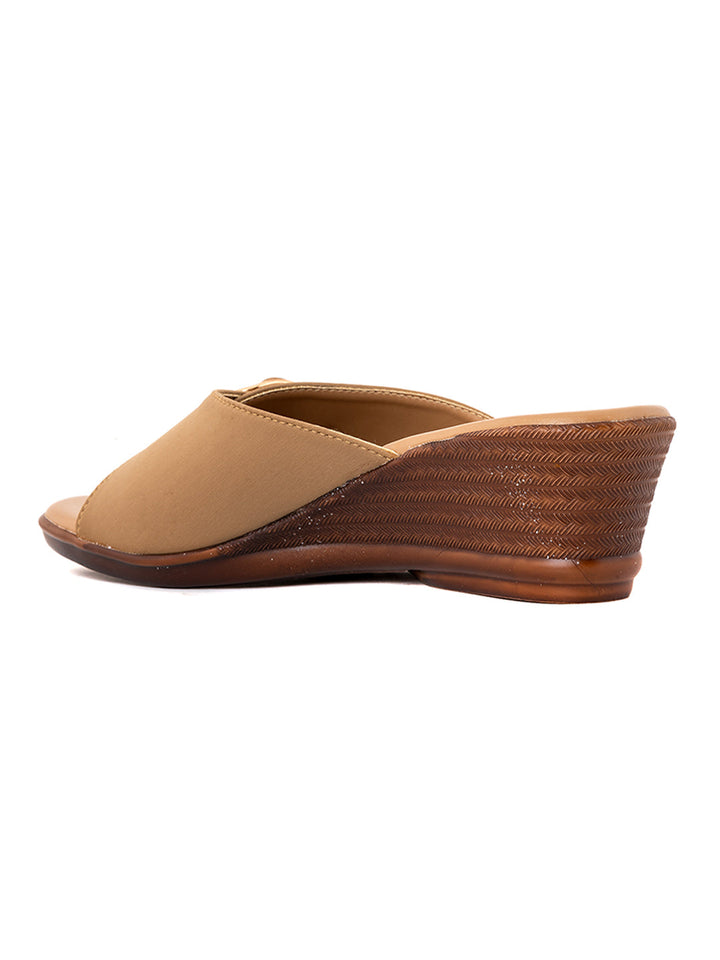 Khadim Wedge Heel Mule Slip On Sandal for Women