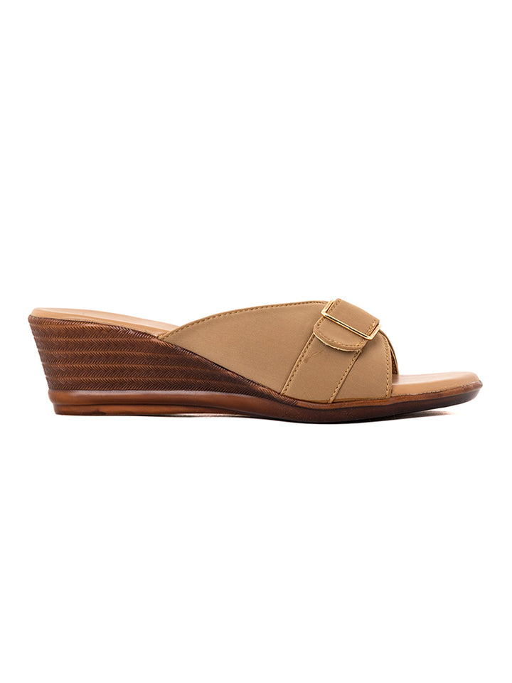Khadim Wedge Heel Mule Slip On Sandal for Women