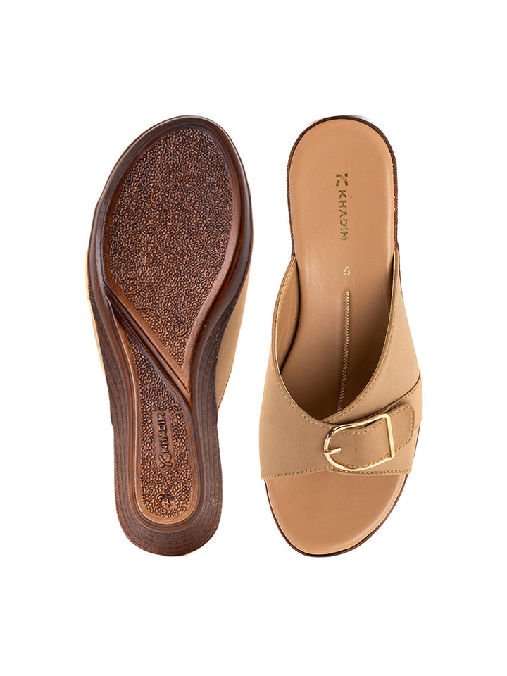 Khadim Wedge Heel Mule Slip On Sandal for Women
