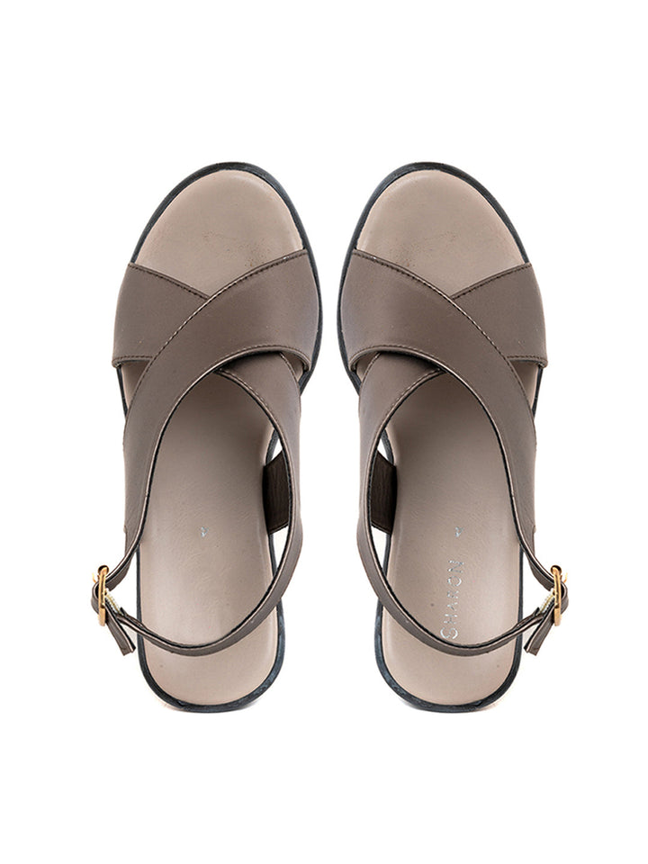 Khadim Sharon High Heel Wedge Sandal for Women