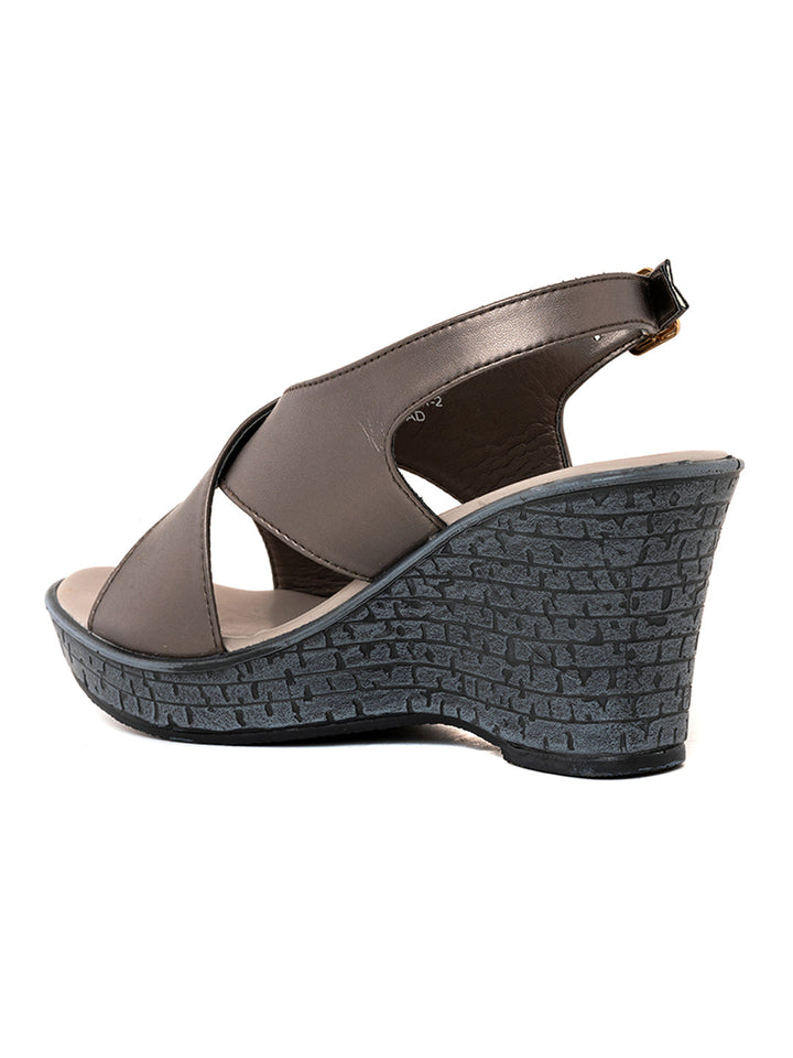 Khadim Sharon High Heel Wedge Sandal for Women
