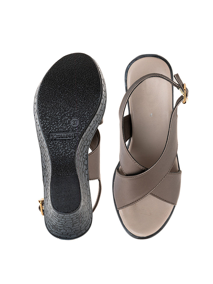 Khadim Sharon High Heel Wedge Sandal for Women