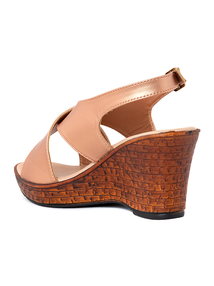 Khadim Sharon High Heel Wedge Sandal for Women