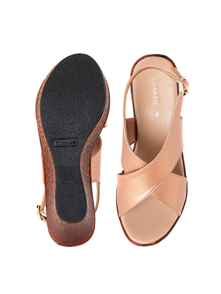 Khadim Sharon High Heel Wedge Sandal for Women