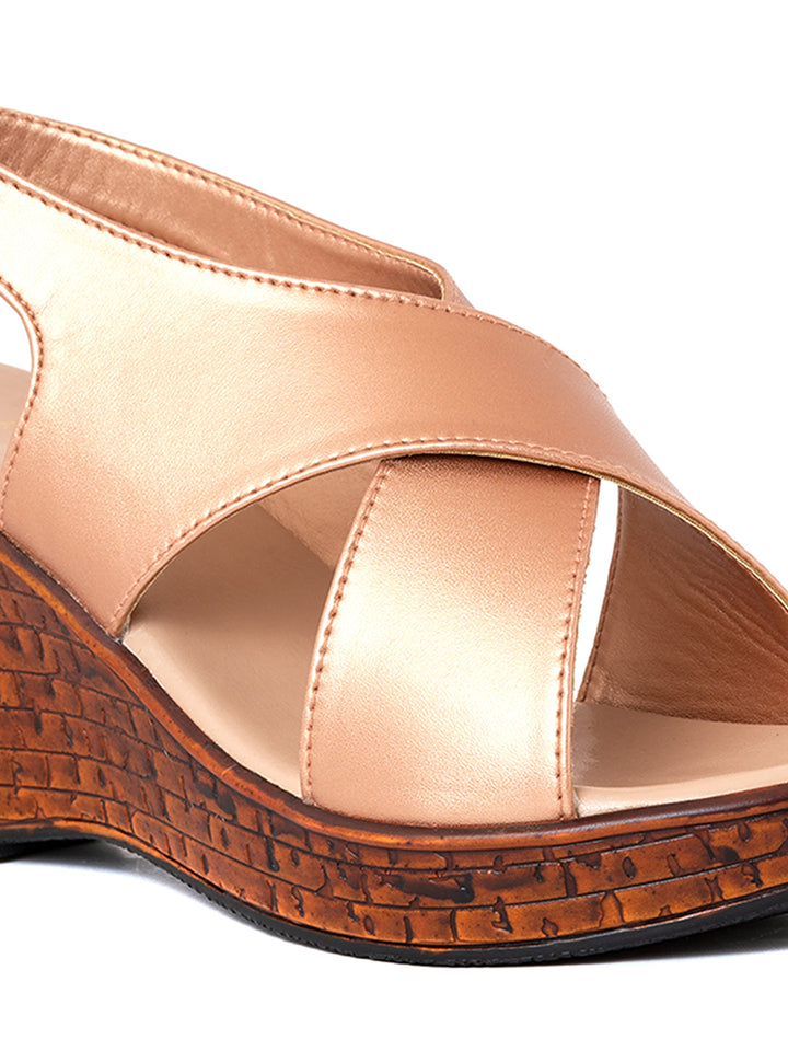 Khadim Sharon High Heel Wedge Sandal for Women