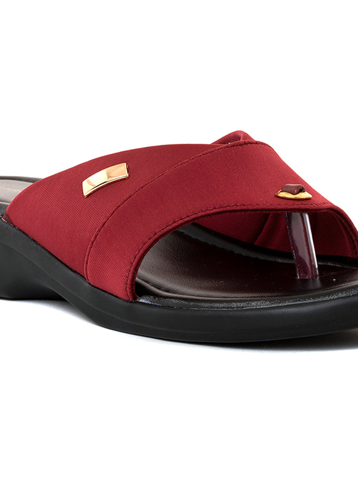 Khadim Wedge Heel Slip On Sandal for Women