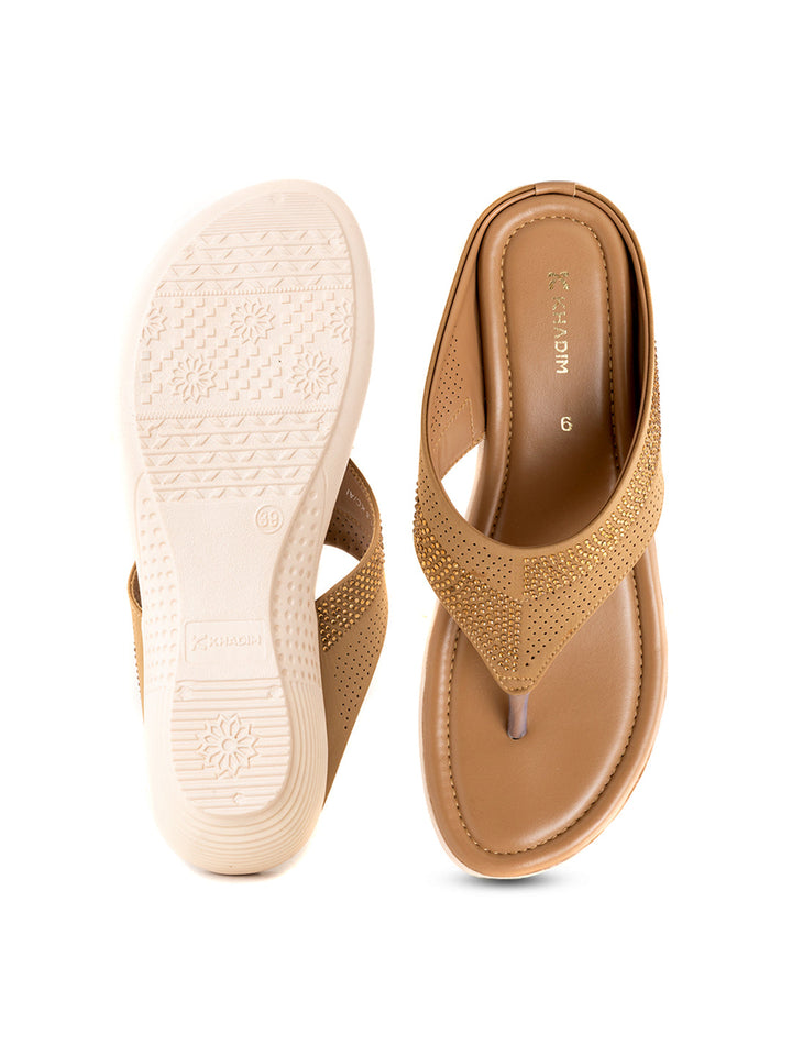 Khadim Wedge Heel Slip On Sandal for Women