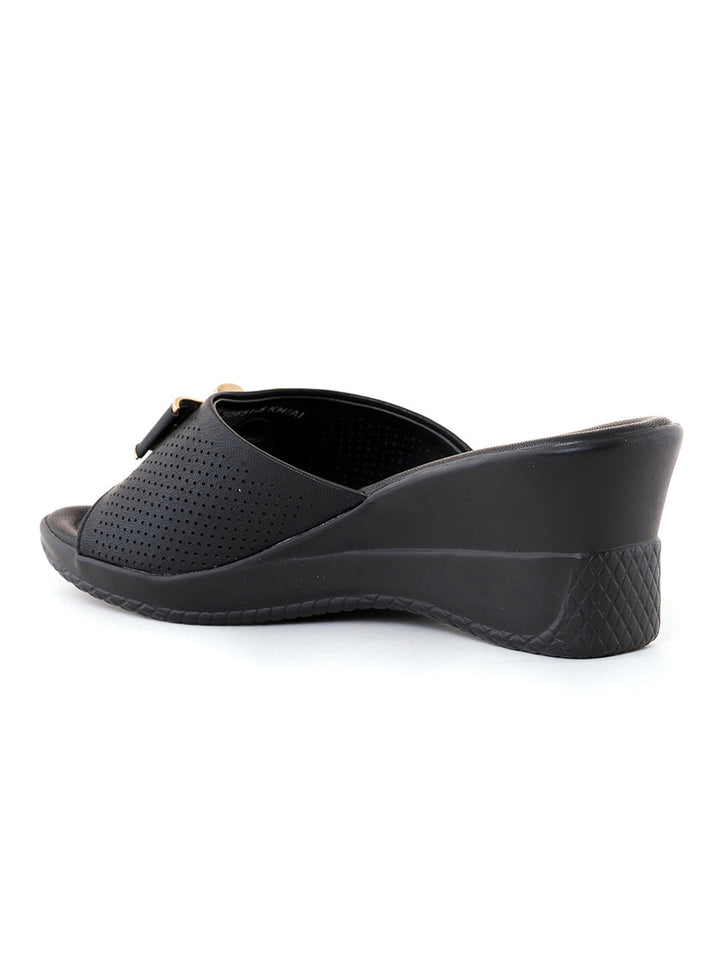 Khadim Wedge Heel Mule Slip On Sandal for Women