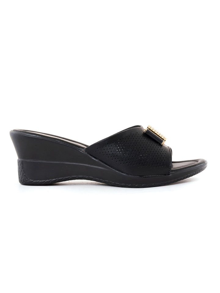 Khadim Wedge Heel Mule Slip On Sandal for Women