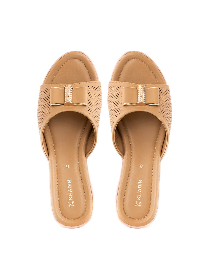 Khadim Wedge Heel Mule Slip On Sandal for Women