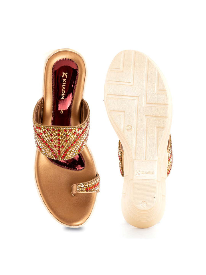 Khadim Wedge Heel Slip On Sandal for Women