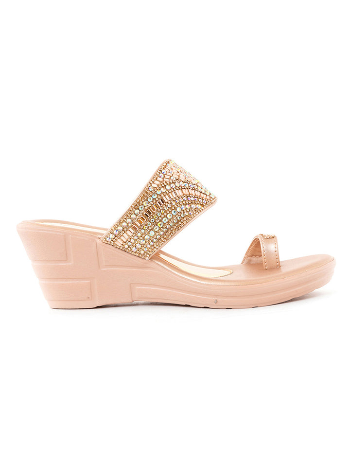 Khadim Wedge Heel Slip On Sandal for Women