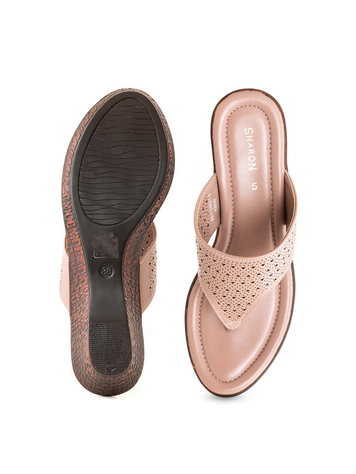 Khadim Sharon Wedge Heel Slip On Sandal for Women