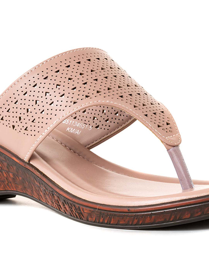 Khadim Sharon Wedge Heel Slip On Sandal for Women