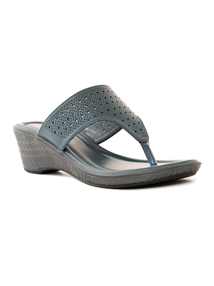 Khadim Sharon Wedge Heel Slip On Sandal for Women
