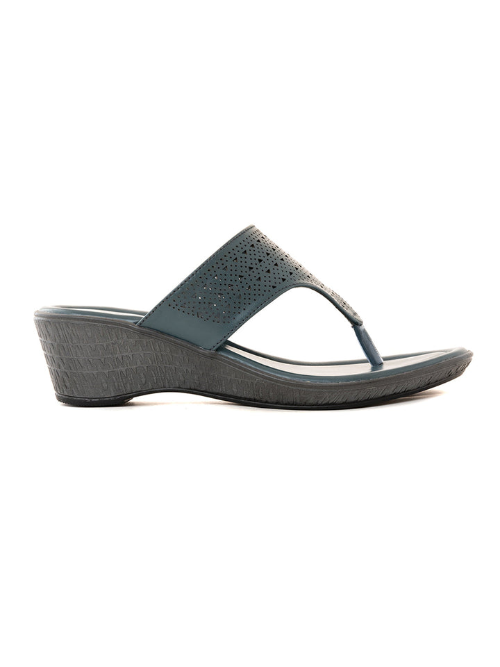 Khadim Sharon Wedge Heel Slip On Sandal for Women