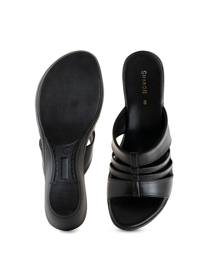 Khadim Sharon Wedge Heel Mule Slip On Sandal for Women