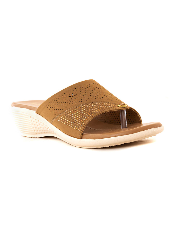 Khadim Wedge Heel Slip On Sandal for Women