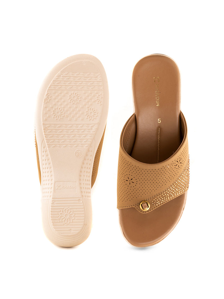 Khadim Wedge Heel Slip On Sandal for Women