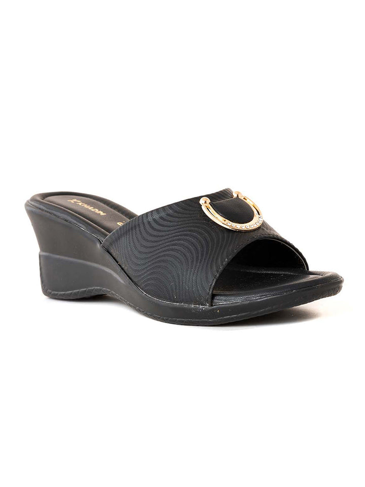 Khadim Wedge Heel Mule Slip On Sandal for Women