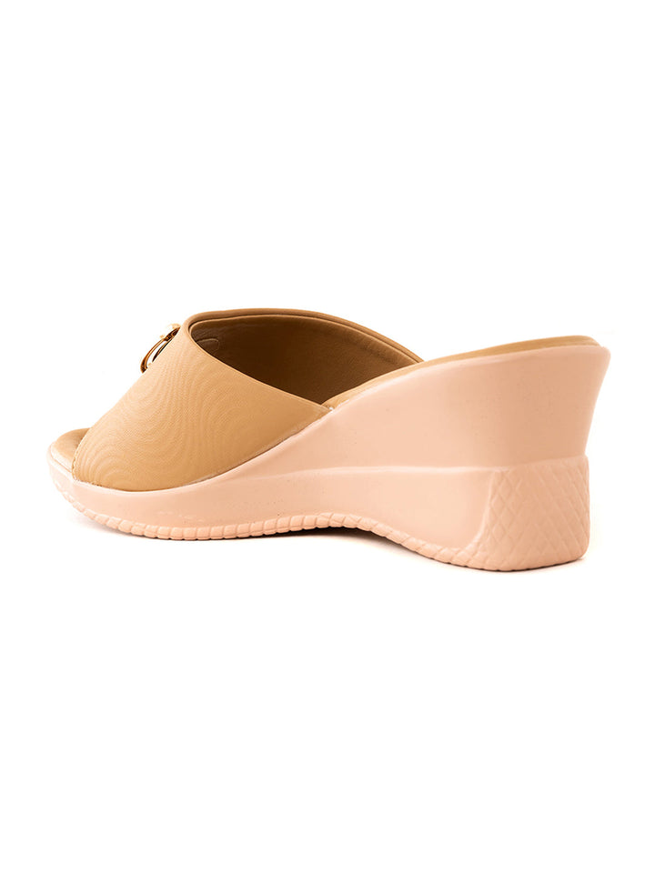 Khadim Wedge Heel Mule Slip On Sandal for Women