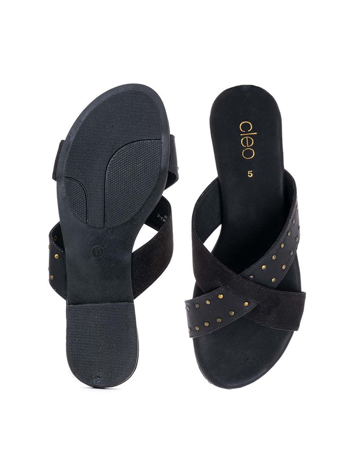 Khadim Cleo Flat Mule Slide Sandal for Women