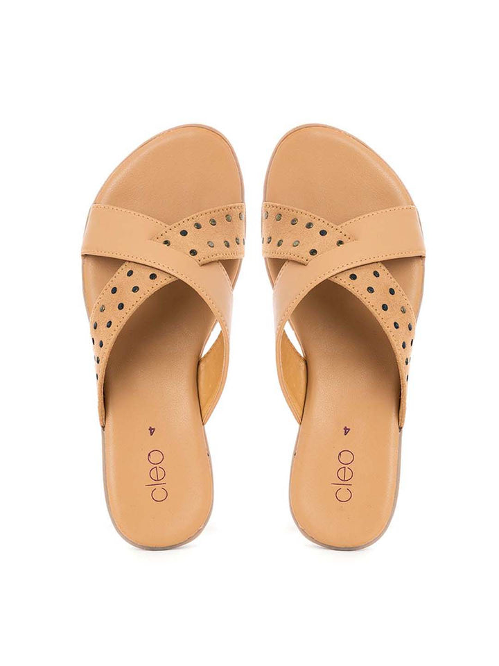 Khadim Cleo Flat Mule Slide Sandal for Women