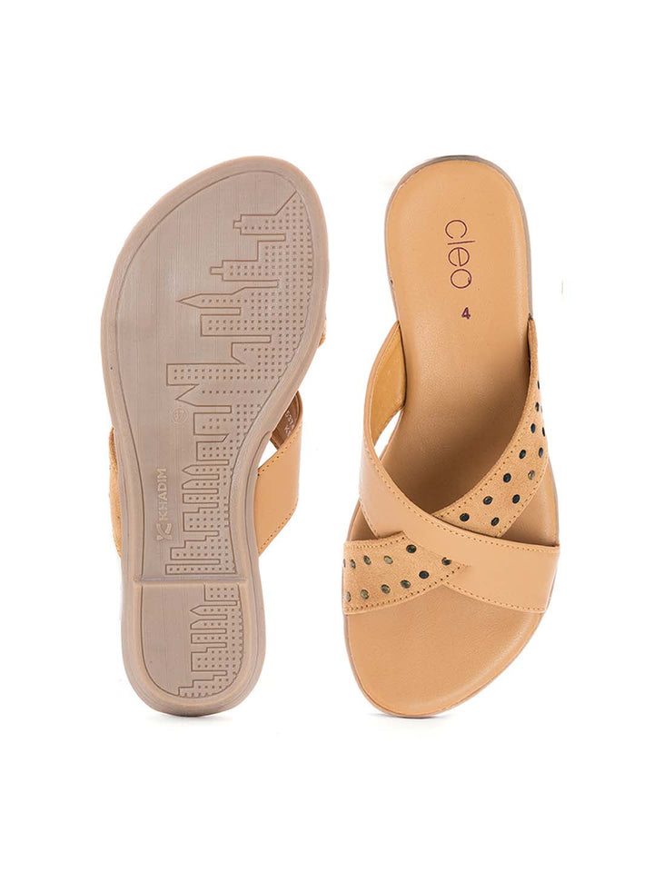 Khadim Cleo Flat Mule Slide Sandal for Women