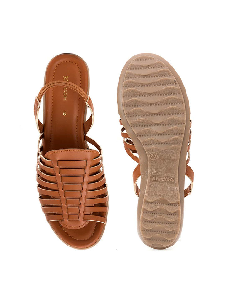 Khadim Flat Slingback Huarache Sandal for Women