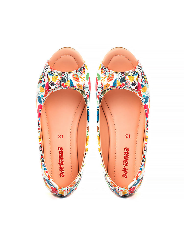 Khadim Adrianna Peep-Toe Ballerina Casual Shoe for Girls - 4.5-12 yrs