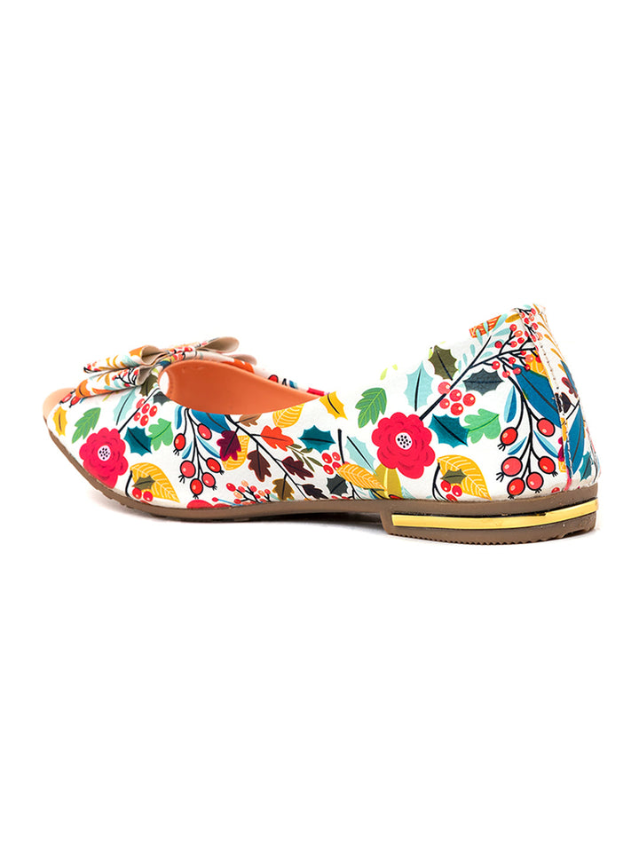 Khadim Adrianna Peep-Toe Ballerina Casual Shoe for Girls - 4.5-12 yrs