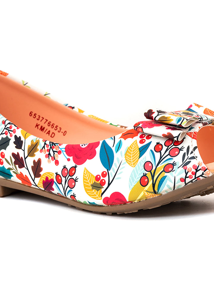 Khadim Adrianna Peep-Toe Ballerina Casual Shoe for Girls - 4.5-12 yrs
