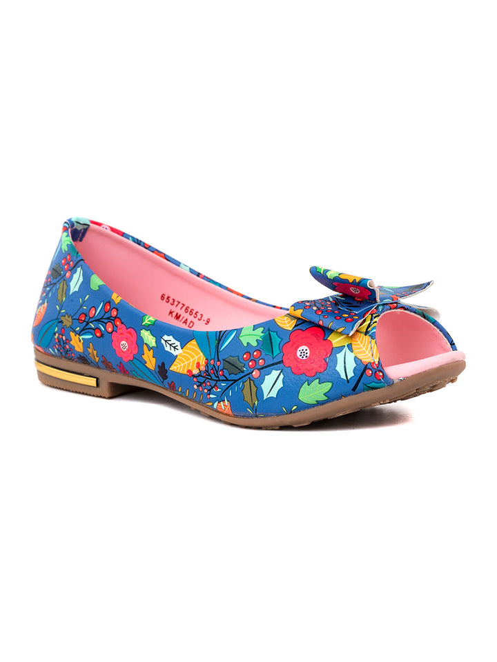 Khadim Adrianna Peep-Toe Ballerina Casual Shoe for Girls - 4.5-12 yrs