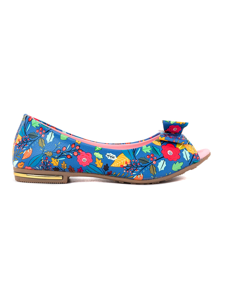 Khadim Adrianna Peep-Toe Ballerina Casual Shoe for Girls - 4.5-12 yrs