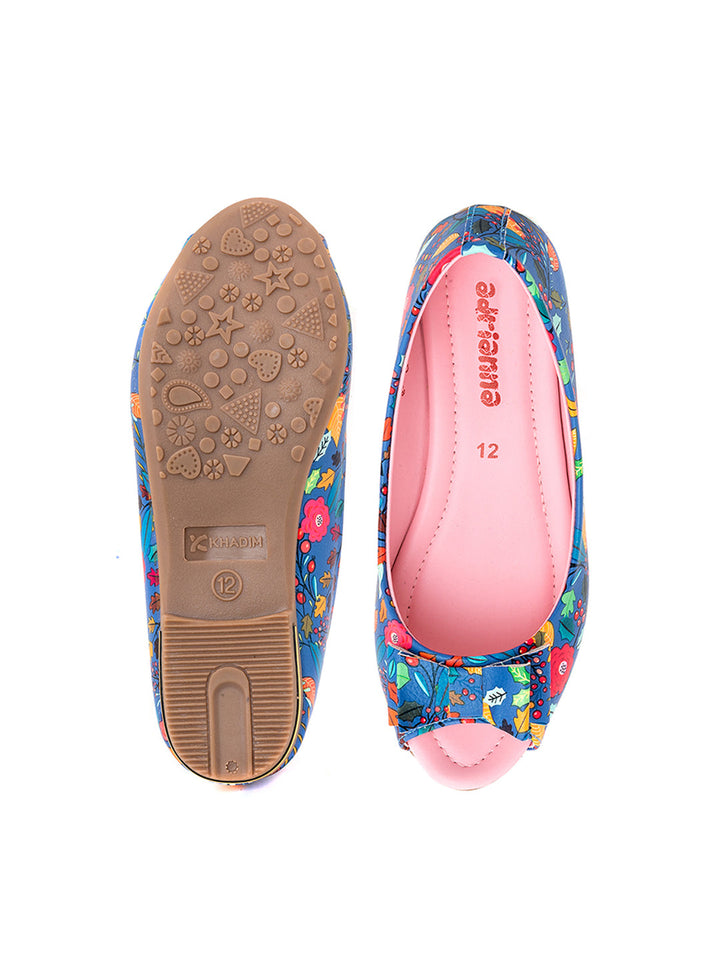 Khadim Adrianna Peep-Toe Ballerina Casual Shoe for Girls - 4.5-12 yrs
