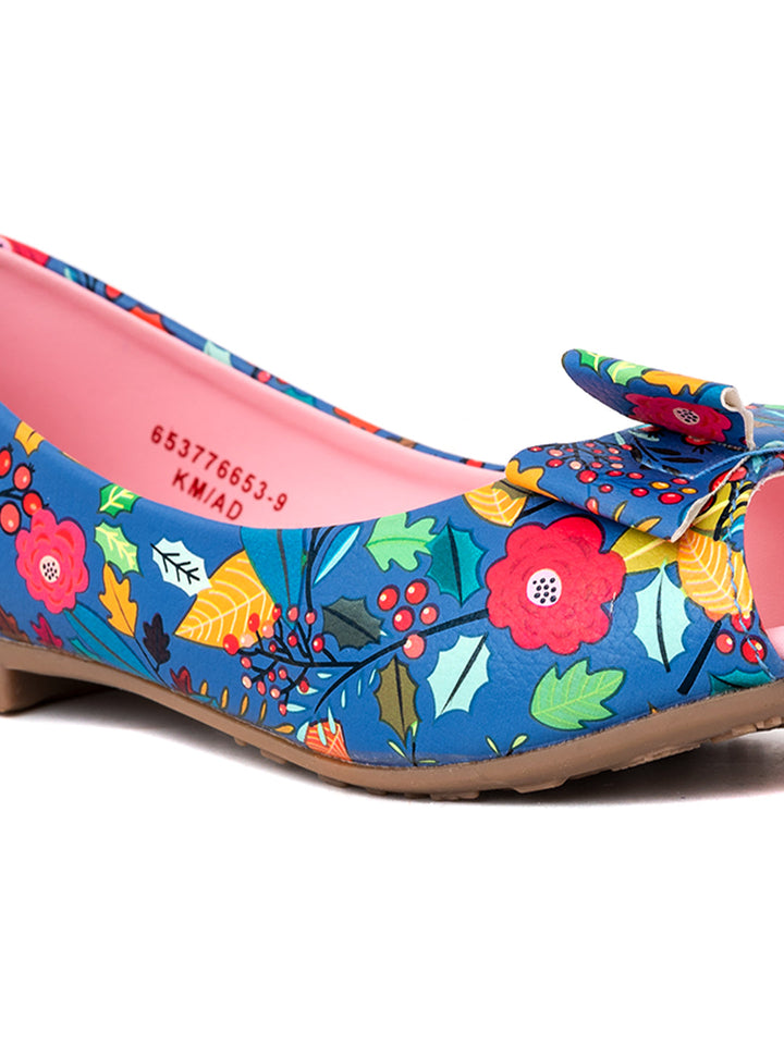Khadim Adrianna Peep-Toe Ballerina Casual Shoe for Girls - 4.5-12 yrs