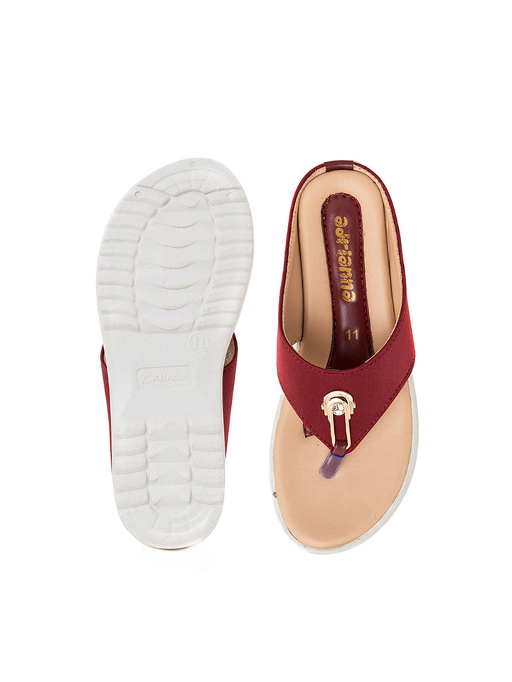Khadim Adrianna Flat Slip On Sandal for Girls - 4.5-12 yrs