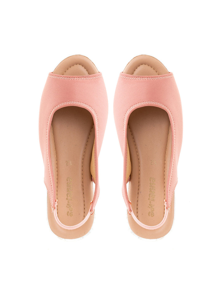 Khadim Adrianna Wedge Heel Peep-Toe Slingback Sandal for Girls - 4.5-12 yrs