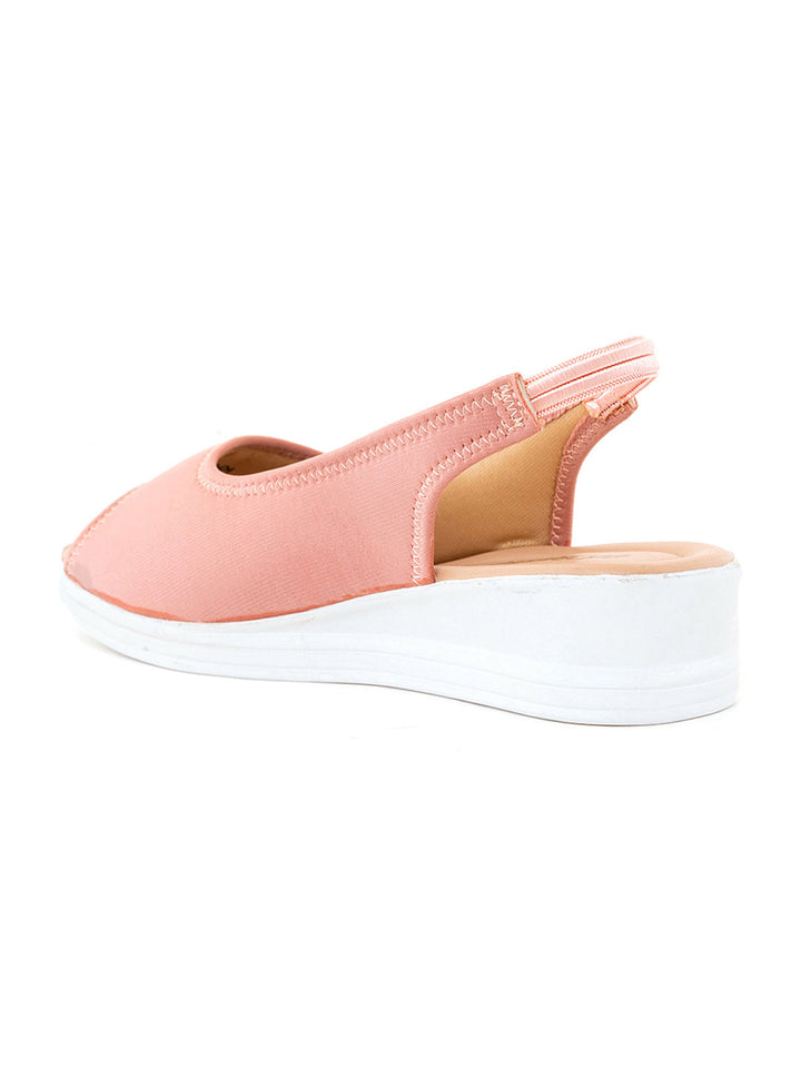 Khadim Adrianna Wedge Heel Peep-Toe Slingback Sandal for Girls - 4.5-12 yrs