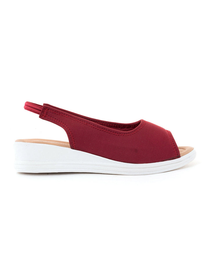 Khadim Adrianna Wedge Heel Peep-Toe Slingback Sandal for Girls - 4.5-12 yrs