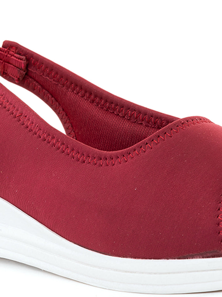 Khadim Adrianna Wedge Heel Peep-Toe Slingback Sandal for Girls - 4.5-12 yrs