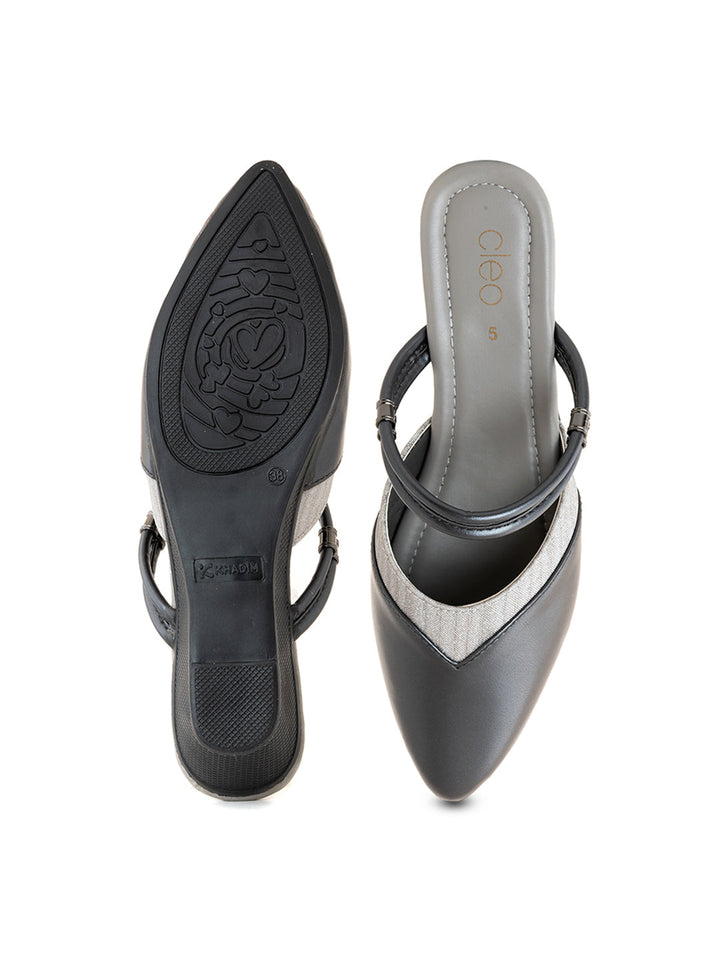 Khadim Cleo Wedge Heel Mule Slip On Sandal for Women