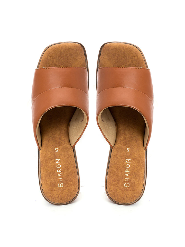 Khadim Sharon High Heel Block Mule Slip On Sandal for Women