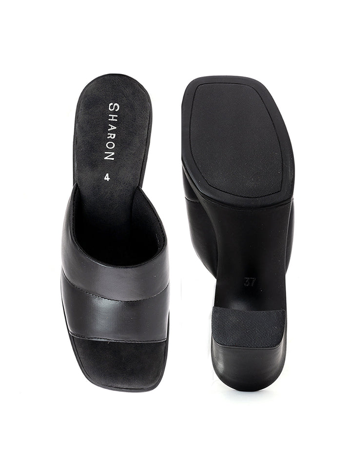 Khadim Sharon High Heel Block Mule Slip On Sandal for Women