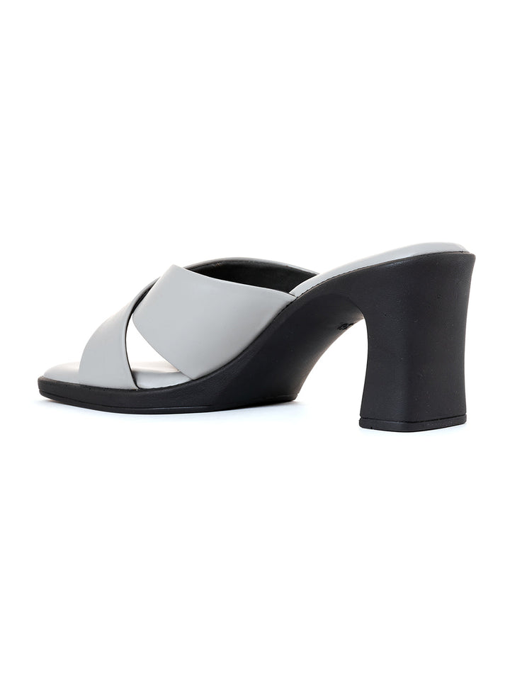 Khadim Sharon High Heel Block Mule Slip On Sandal for Women