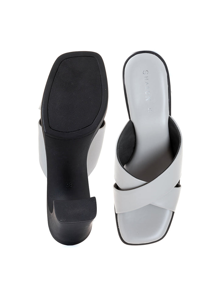 Khadim Sharon High Heel Block Mule Slip On Sandal for Women
